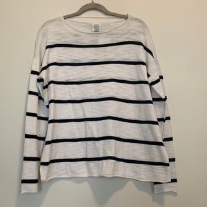 Core life white stripped long sleeve